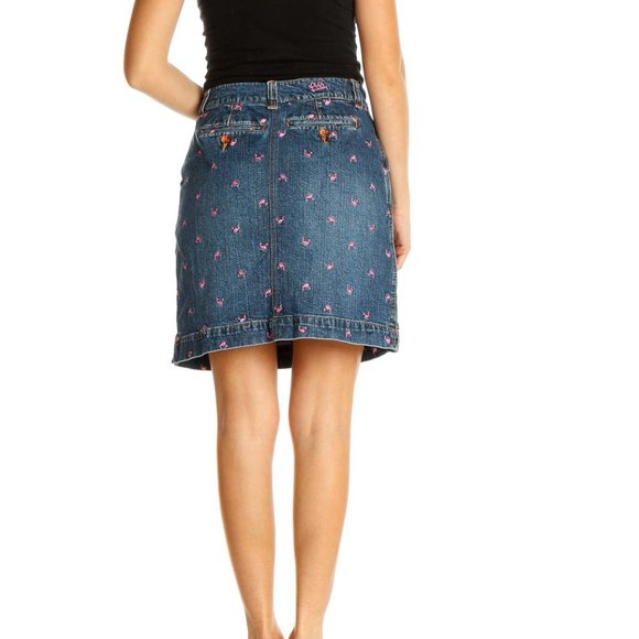 Lilly Pulitzer Embroidered Strawberry Pencil Denim Skirt. Size 6 RN88189. - Picture 5 of 15
